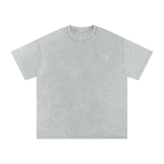 G77 “AGAINST ALL ODDS” Snow Washed Oversized Cotton T-Shirt