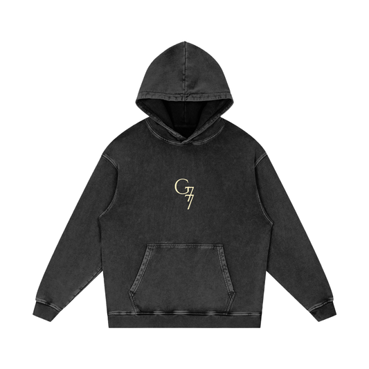 G77 “AGAINST ALL ODDS” Snow Washed Loose Cotton Hoodie