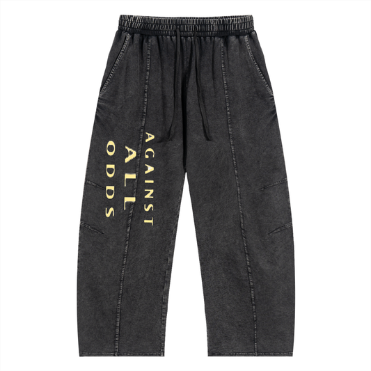 G77 “AGAINST ALL ODDS” Snow Wash Drawstring Cotton Pants